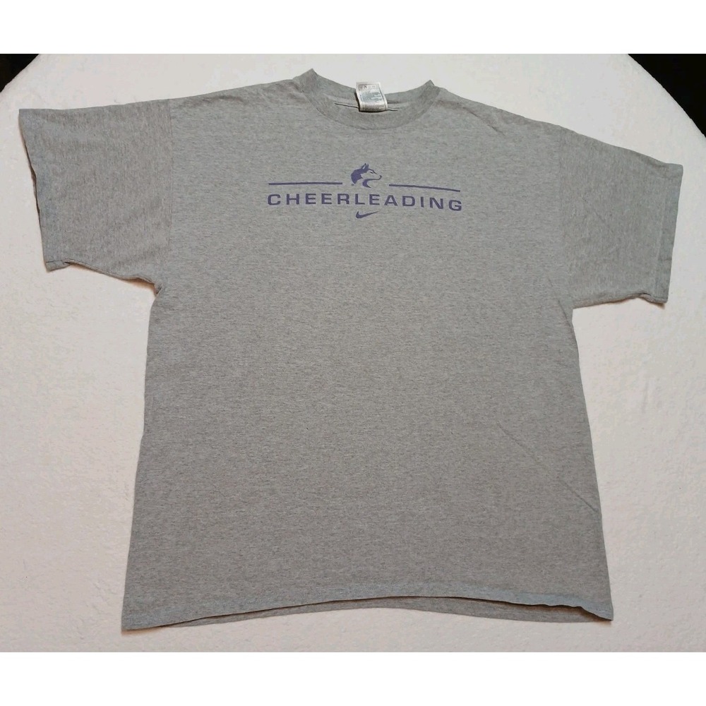 Vtg Nike Team Kansas State K-State Wildcats Cheerleading T Shirt Men Large Grey